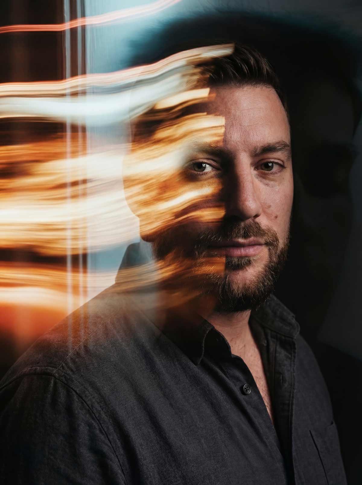 Michael Carter profile with a dynamic light