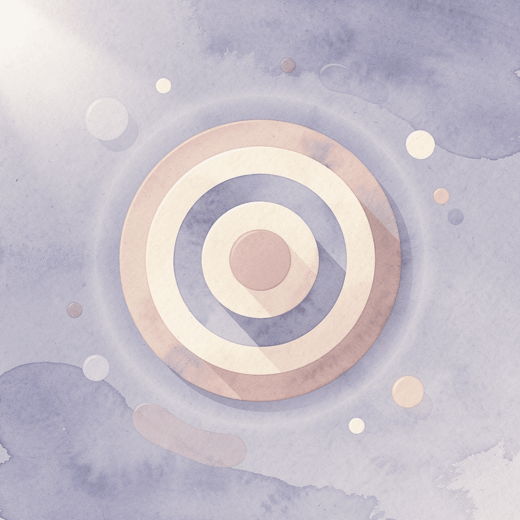 Target icon highlighting precision in tracking critical steps