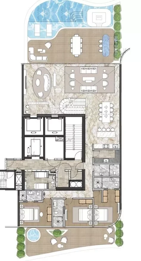 Casa Canal Floor Plan 3-bdr