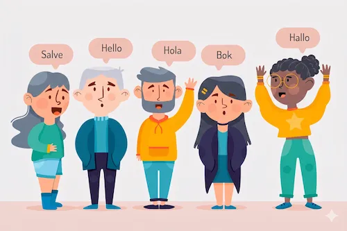 seniors speaking different languages