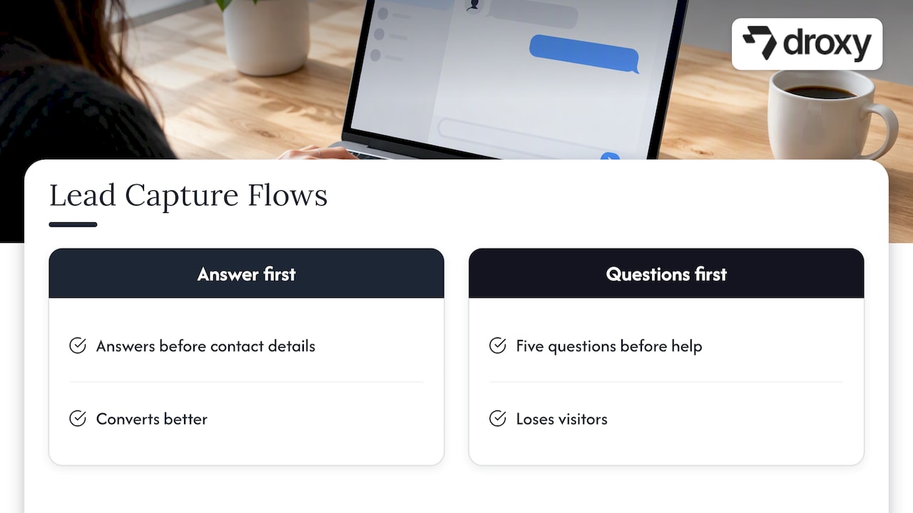 Answer-first and question-first chatbot flows
