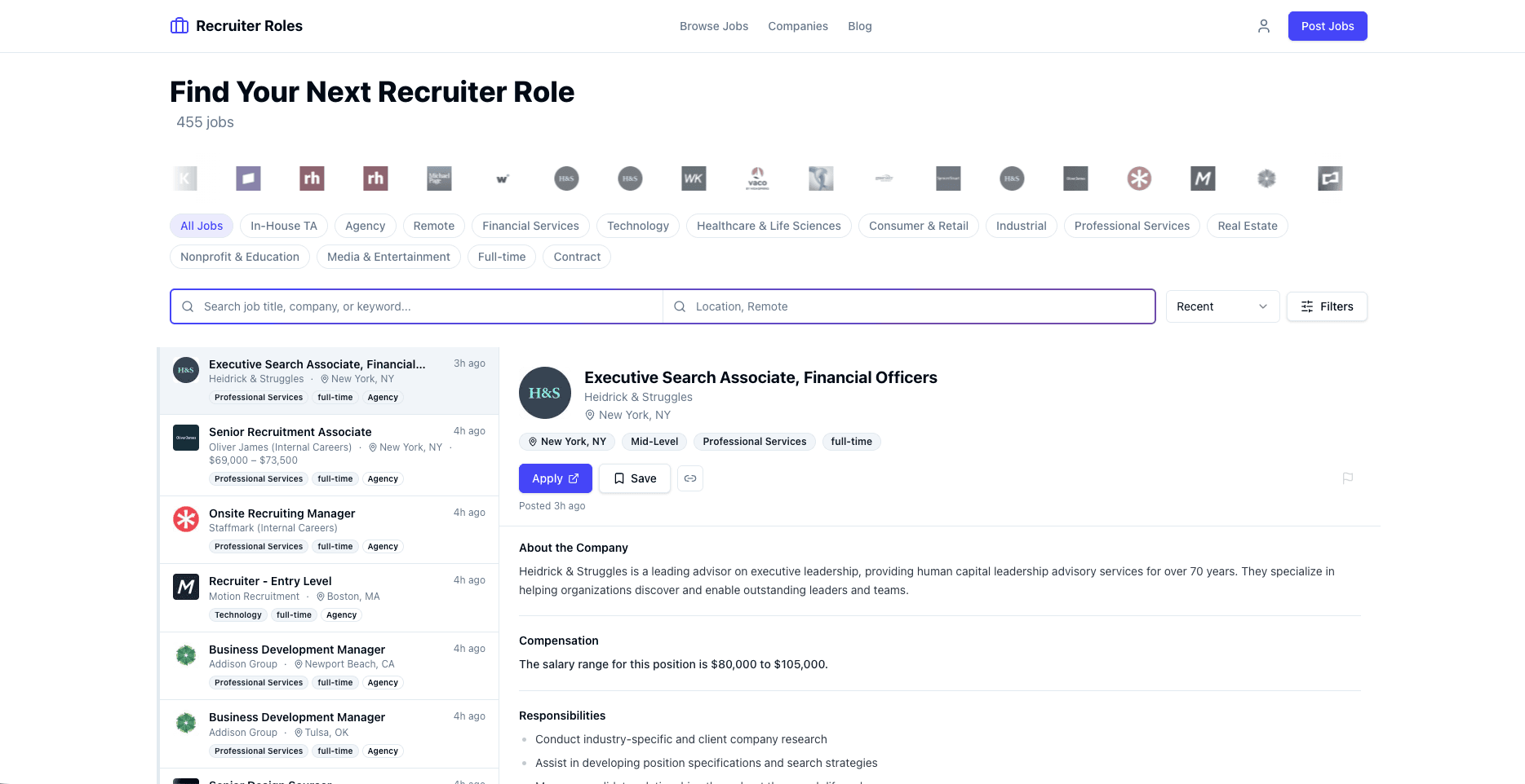 recruiter roles