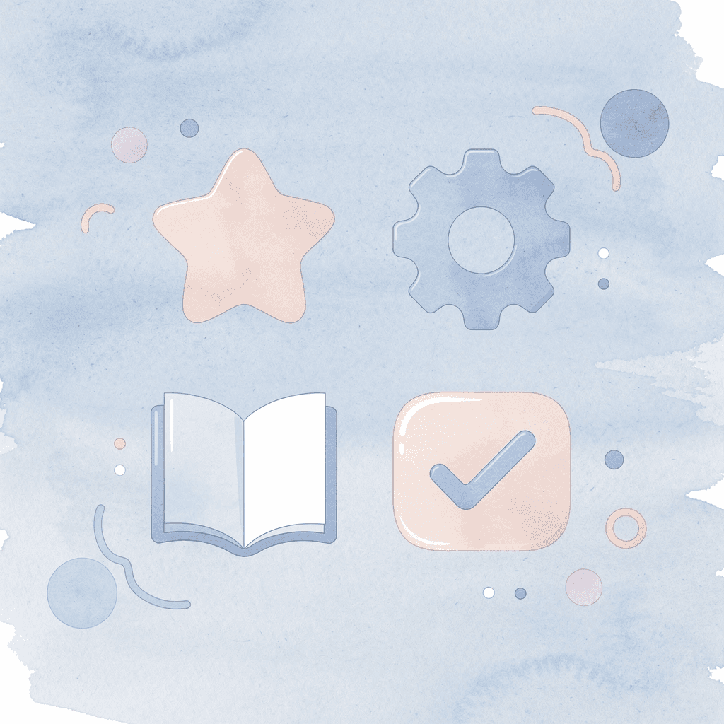 Four icons representing reading, extracting, interpreting, and synthesizing tasks