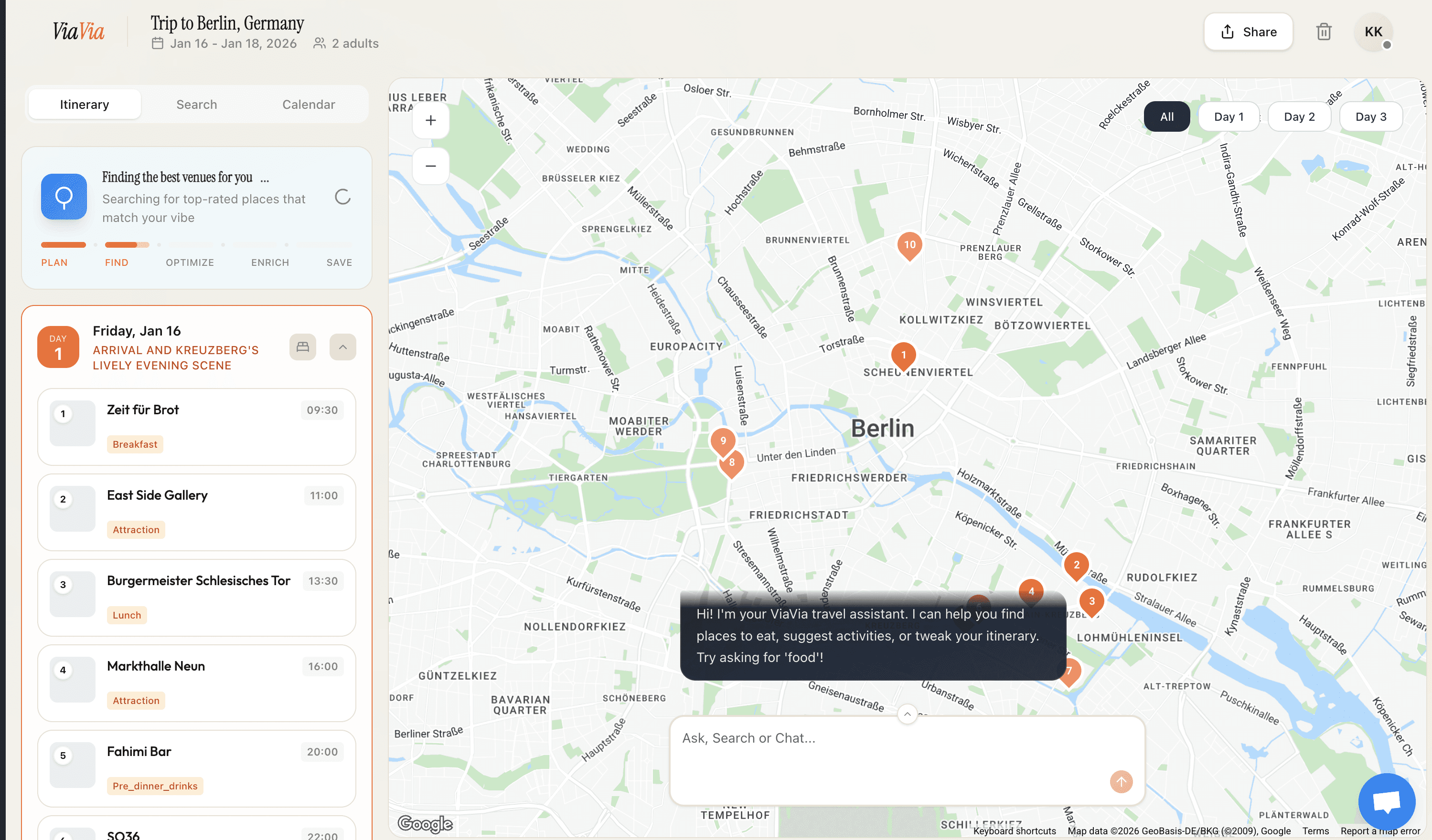 Rock formations and open trails in desert landscape.