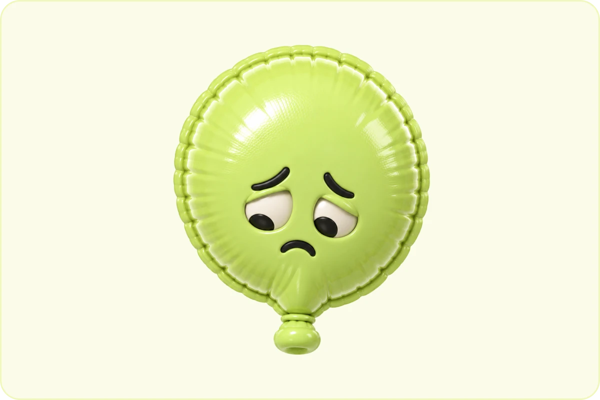 Balon czujący się samotnie