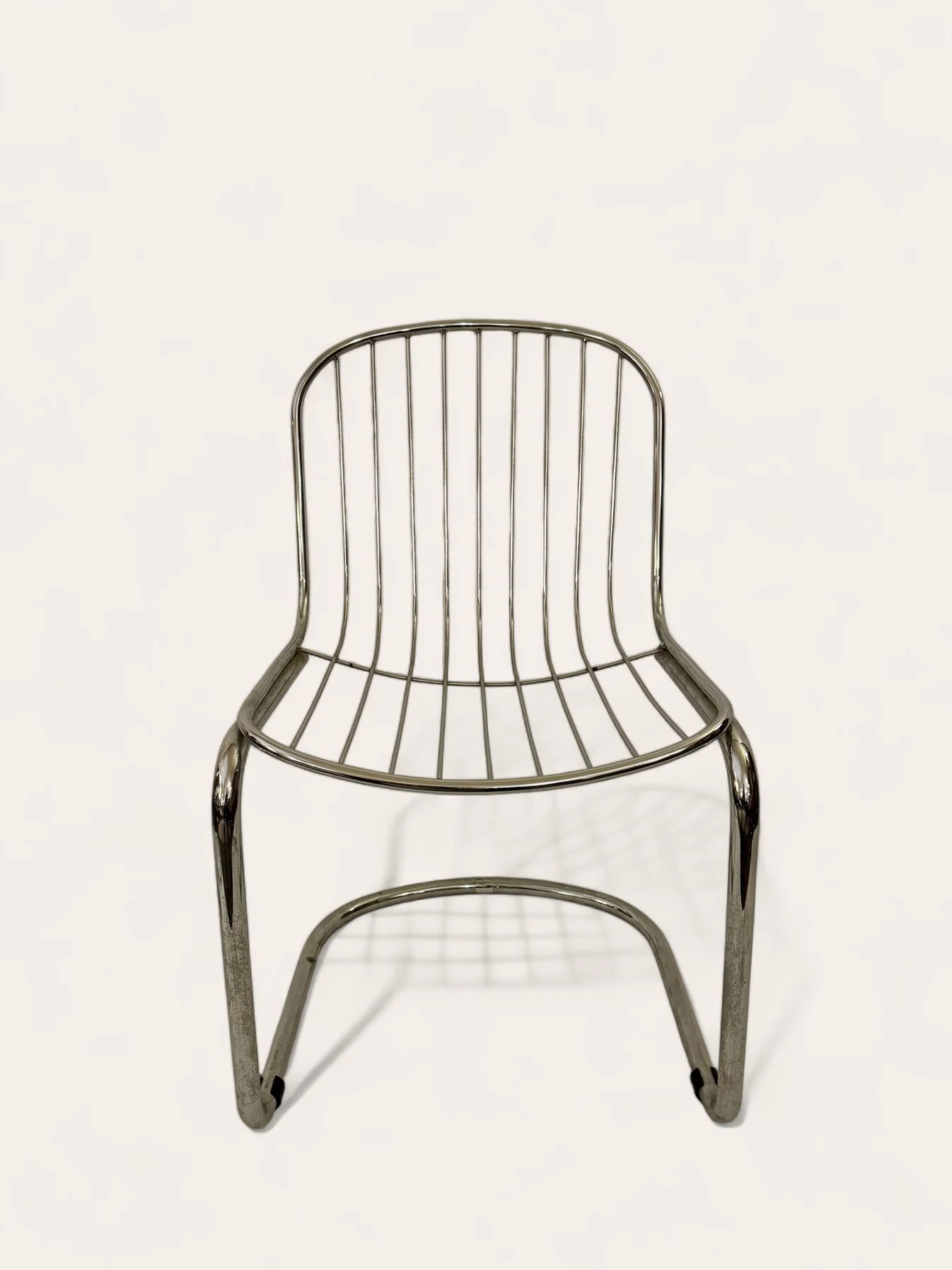 Chrome Cantilever Dining Chairs by Gaston Rinaldi (Vintage)