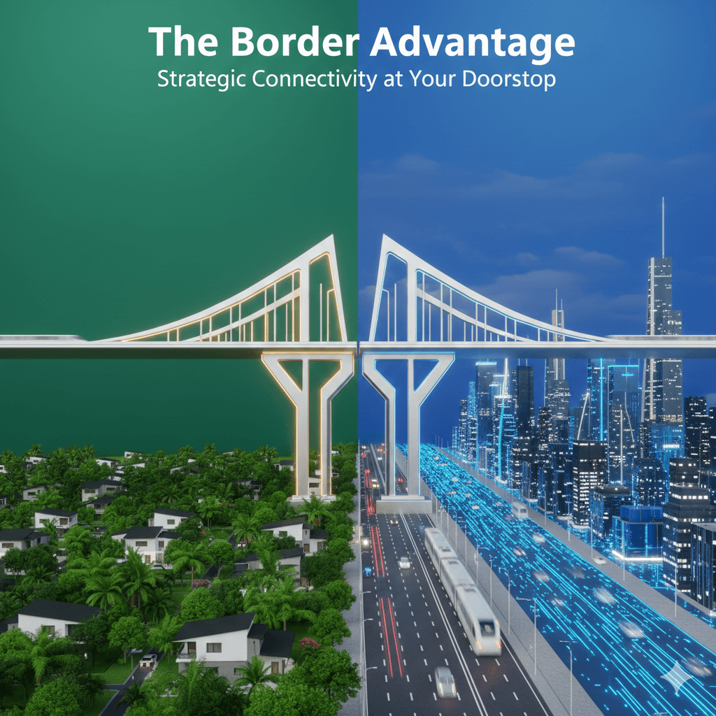 Modern bridge concept illustrating strategic connectivity between Delhi and Gurugram