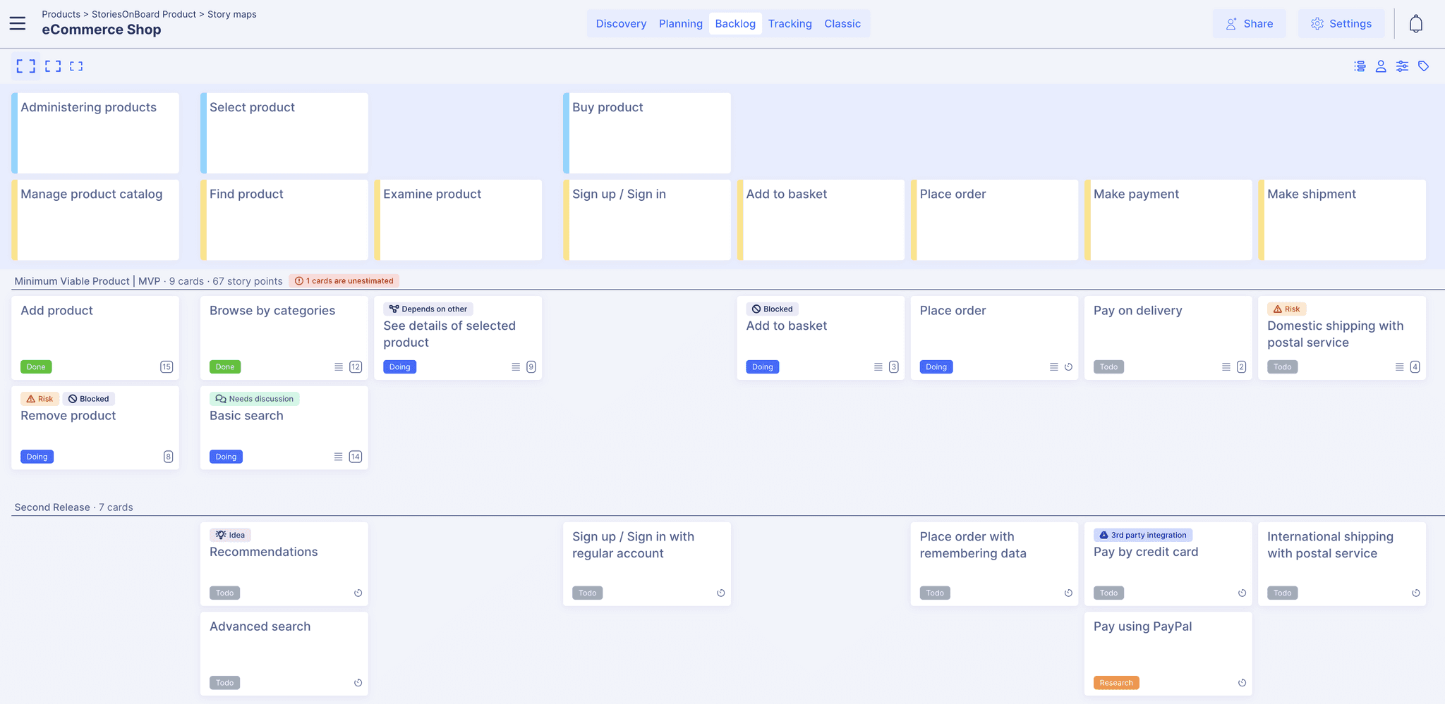 StoriesOnBoard - #1 Story Mapping Tool for Software Projects