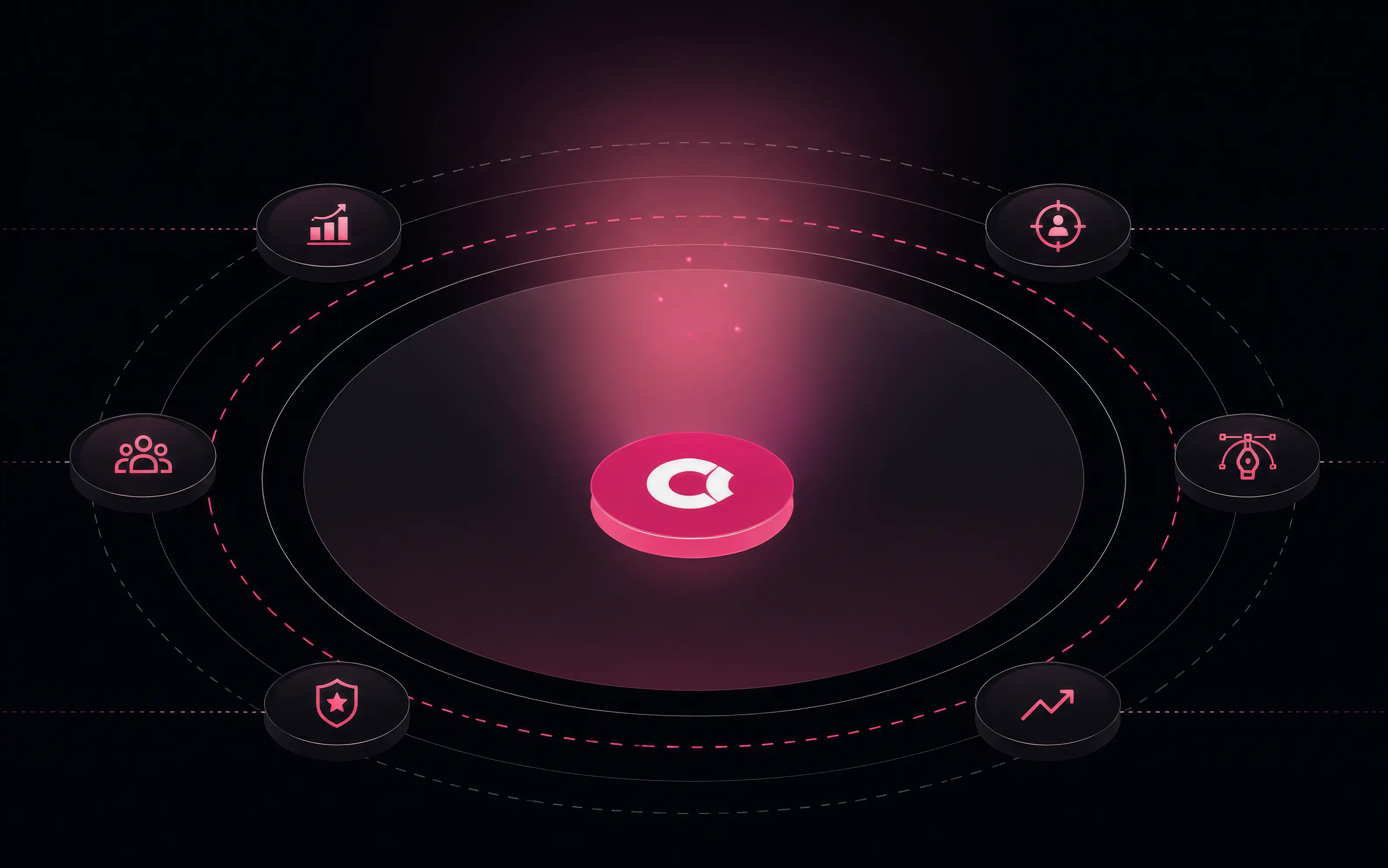 Crypto Linked with Cryps in center of area isometric view