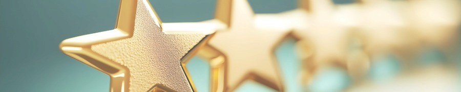golden stars representative of a 5-star google review