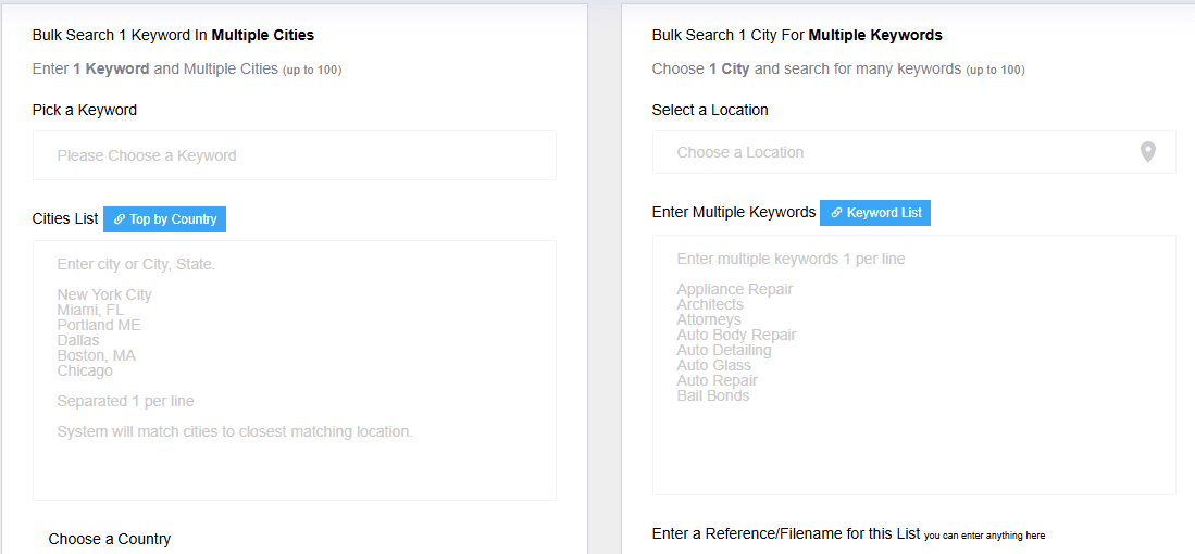 D7 Lead Finder bulk search option