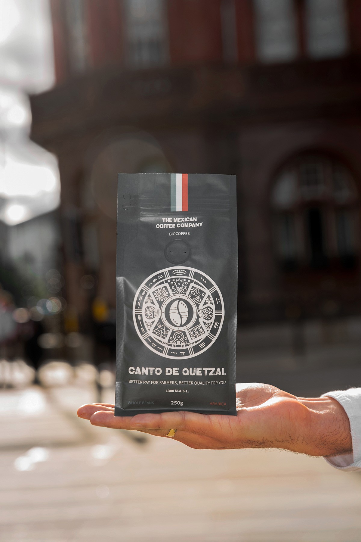 The Mexican Coffee Company coffee bag packaging design photography