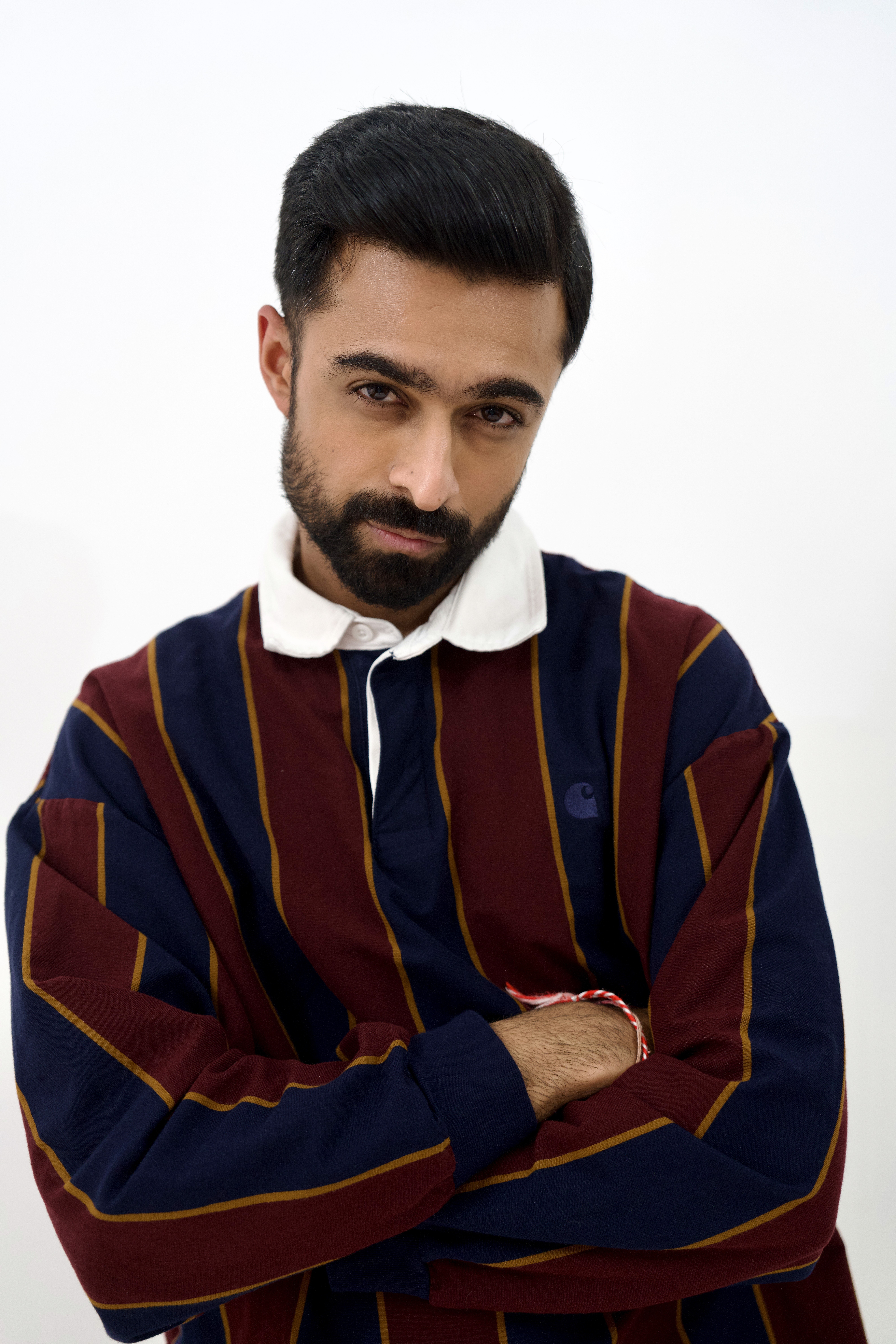 Stylish model in crowd