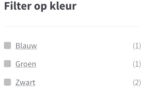WooCommerce eigenschap in gelaagde navigatie widget