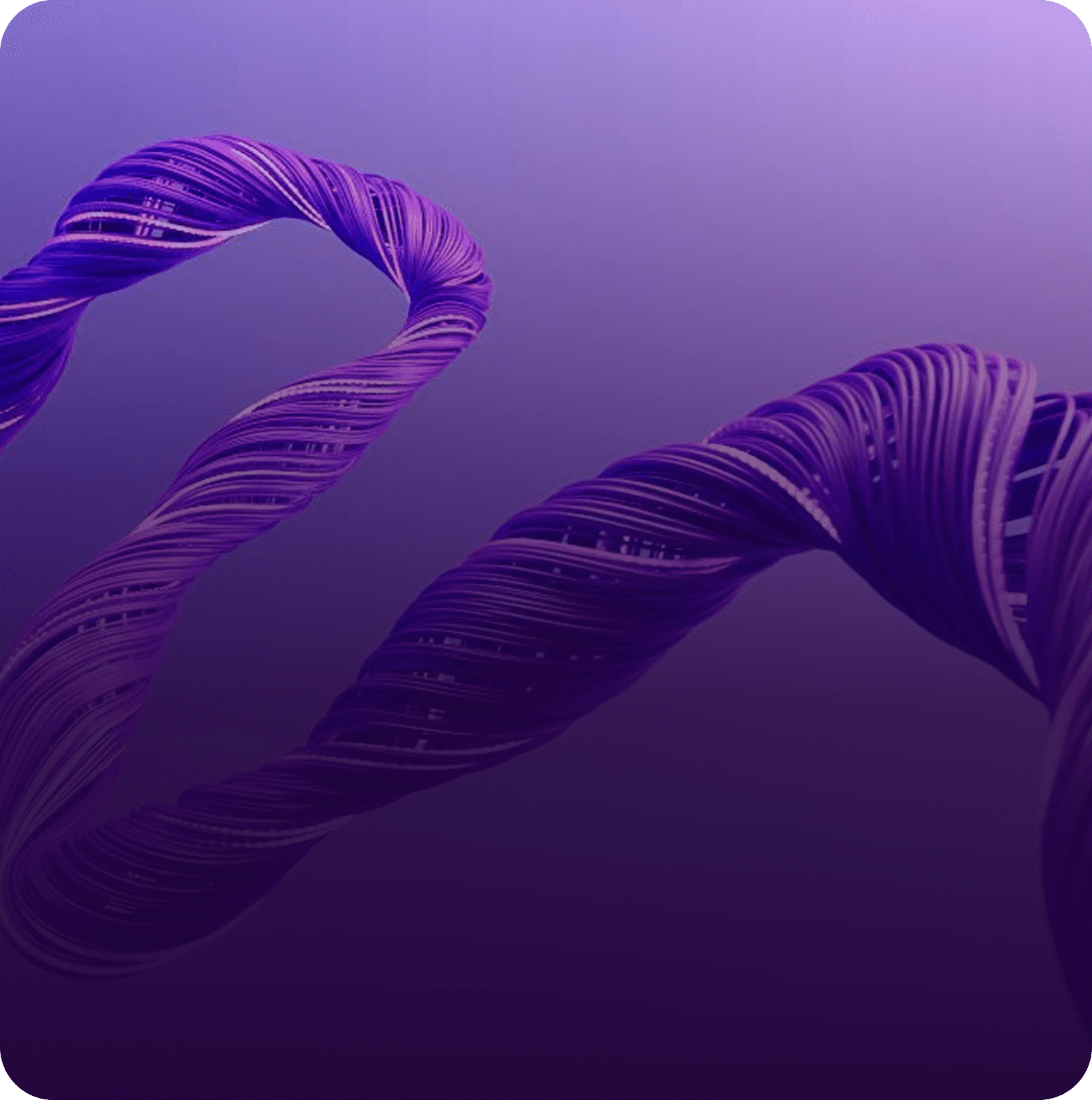 A purple and black background featuring a prominent spiral design in the center.