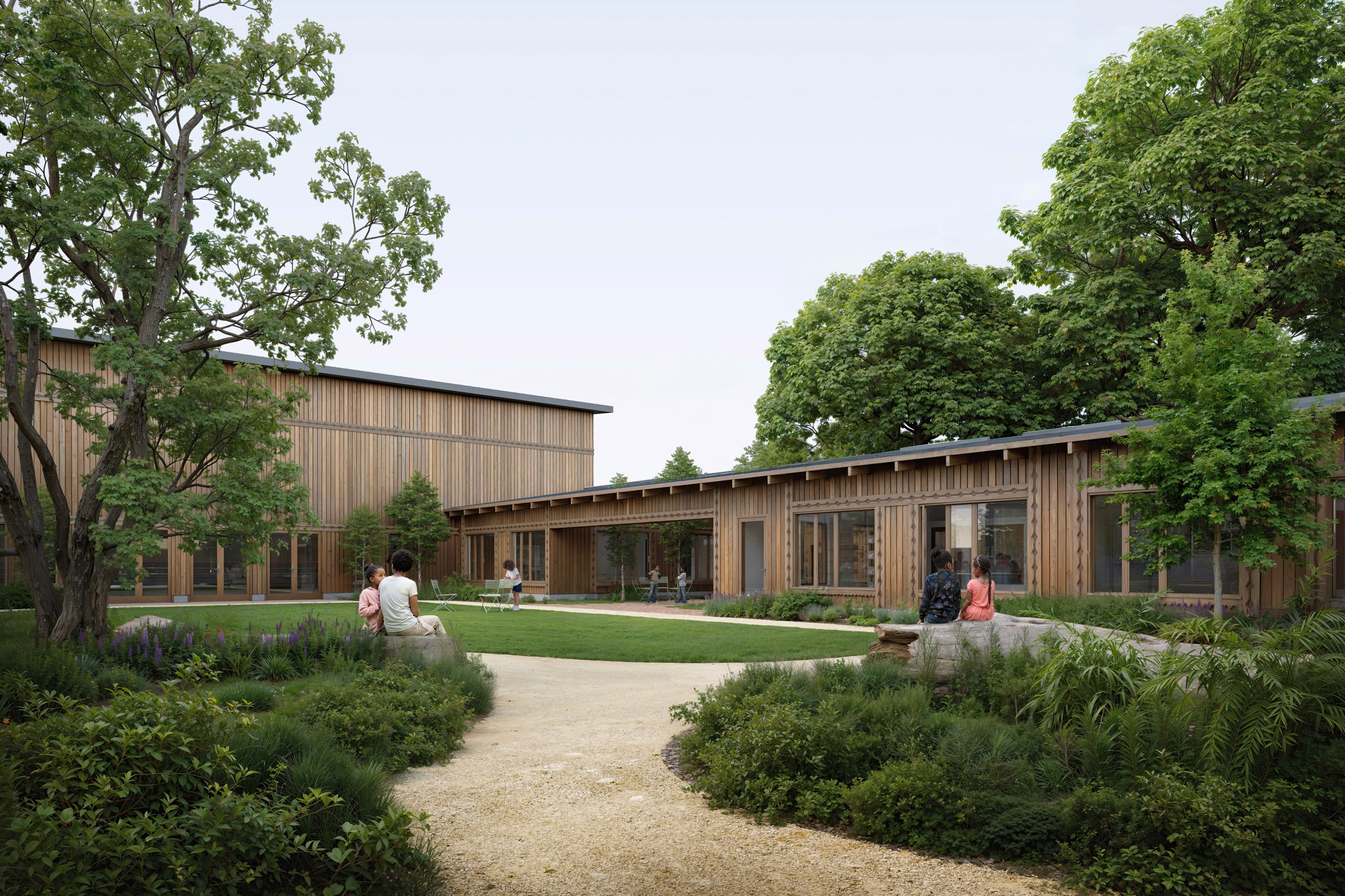 Modern Villa in Dubai with Wind Tower backyard Fireplace