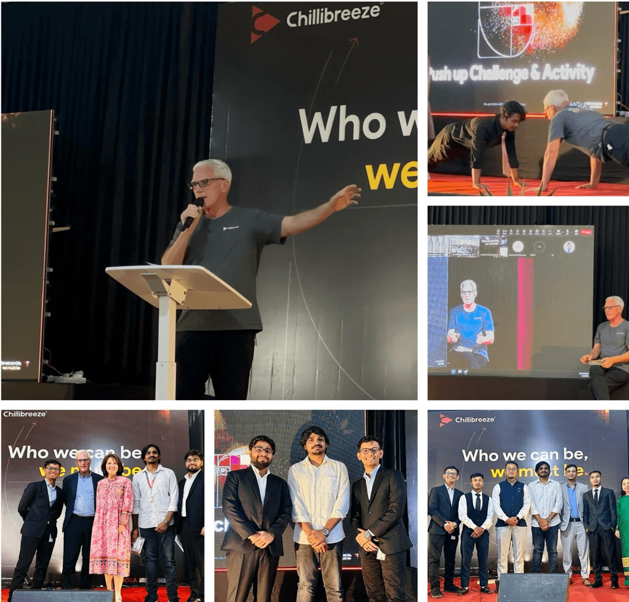 Man speaking at a podium during a presentation