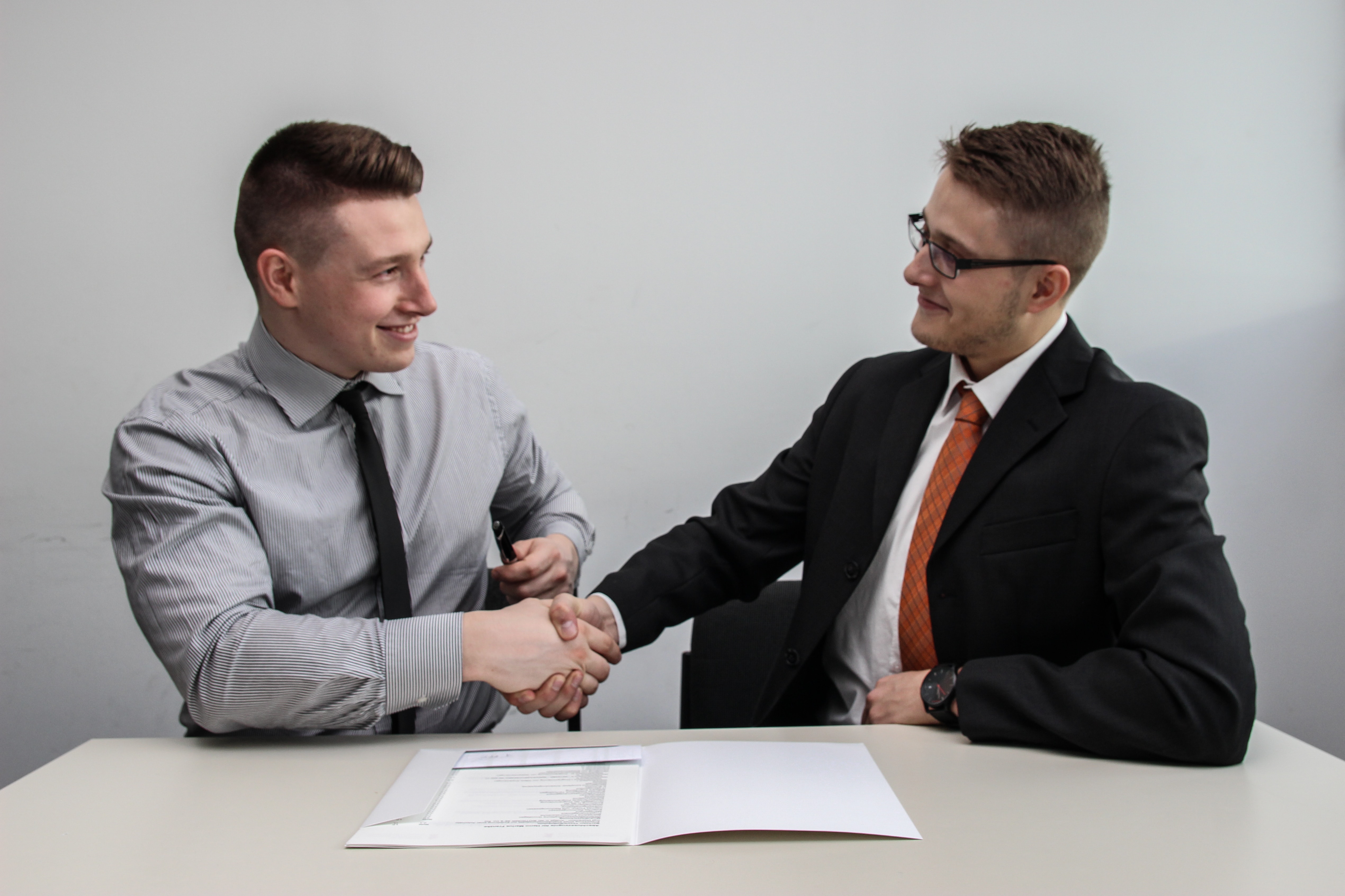 Two people shaking hands