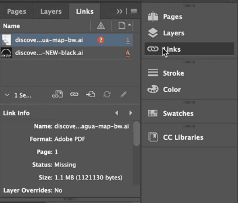 Close-up of bleed guide in InDesign