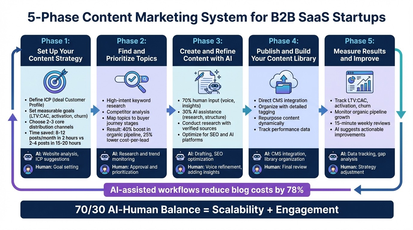 5-Phase B2B SaaS Content Marketing System with AI-Human Workflow