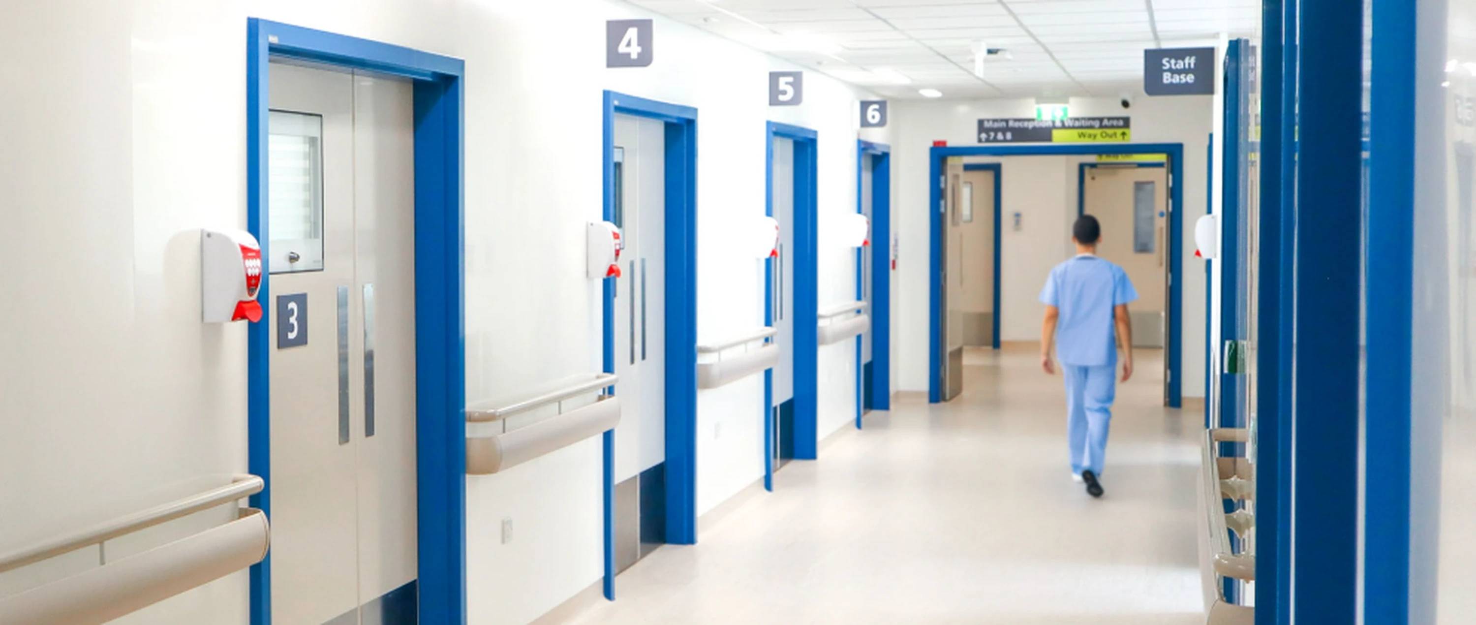 Hygidoor in a healthcare environment