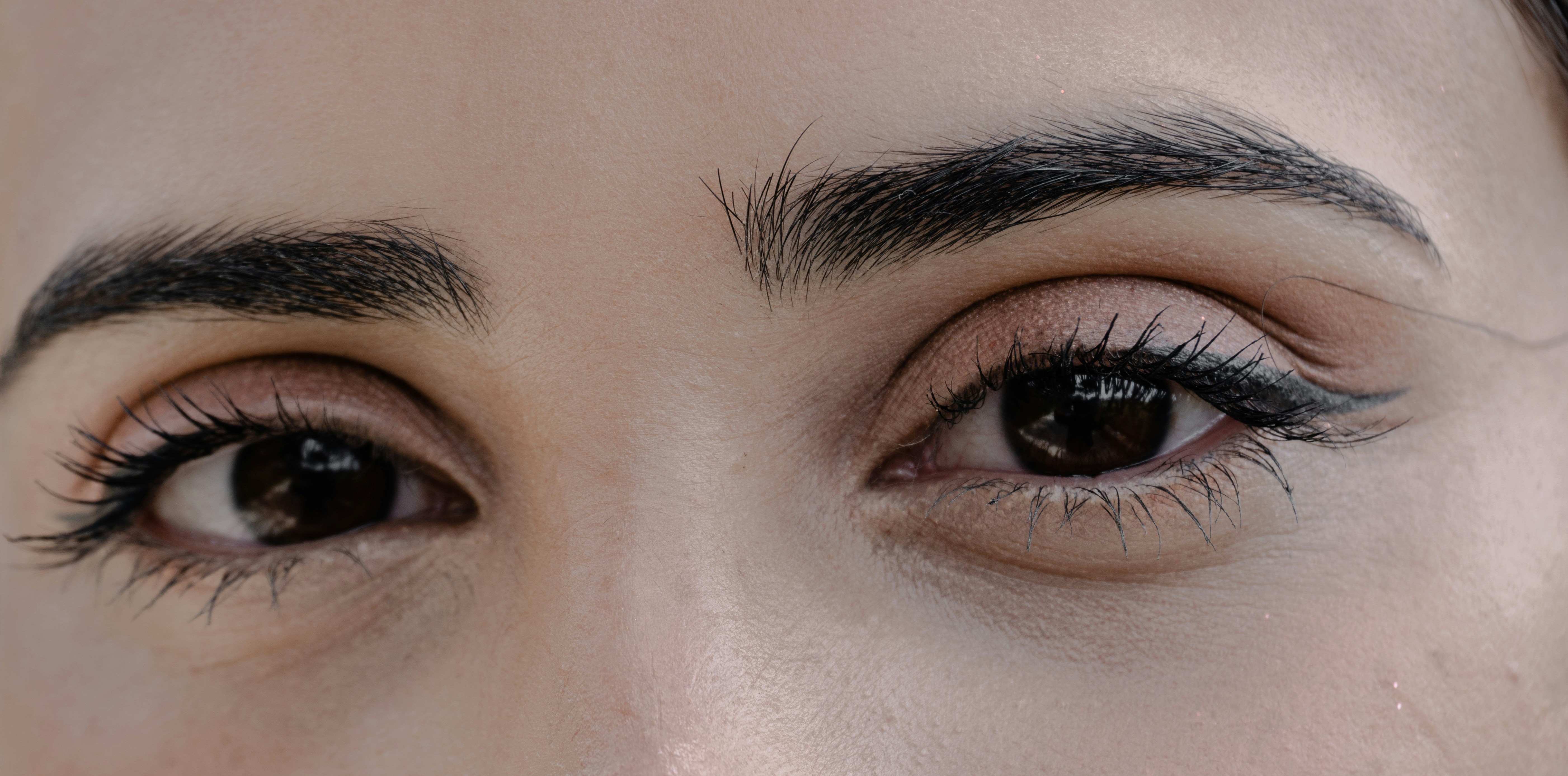 Close-up of a person's eyes.