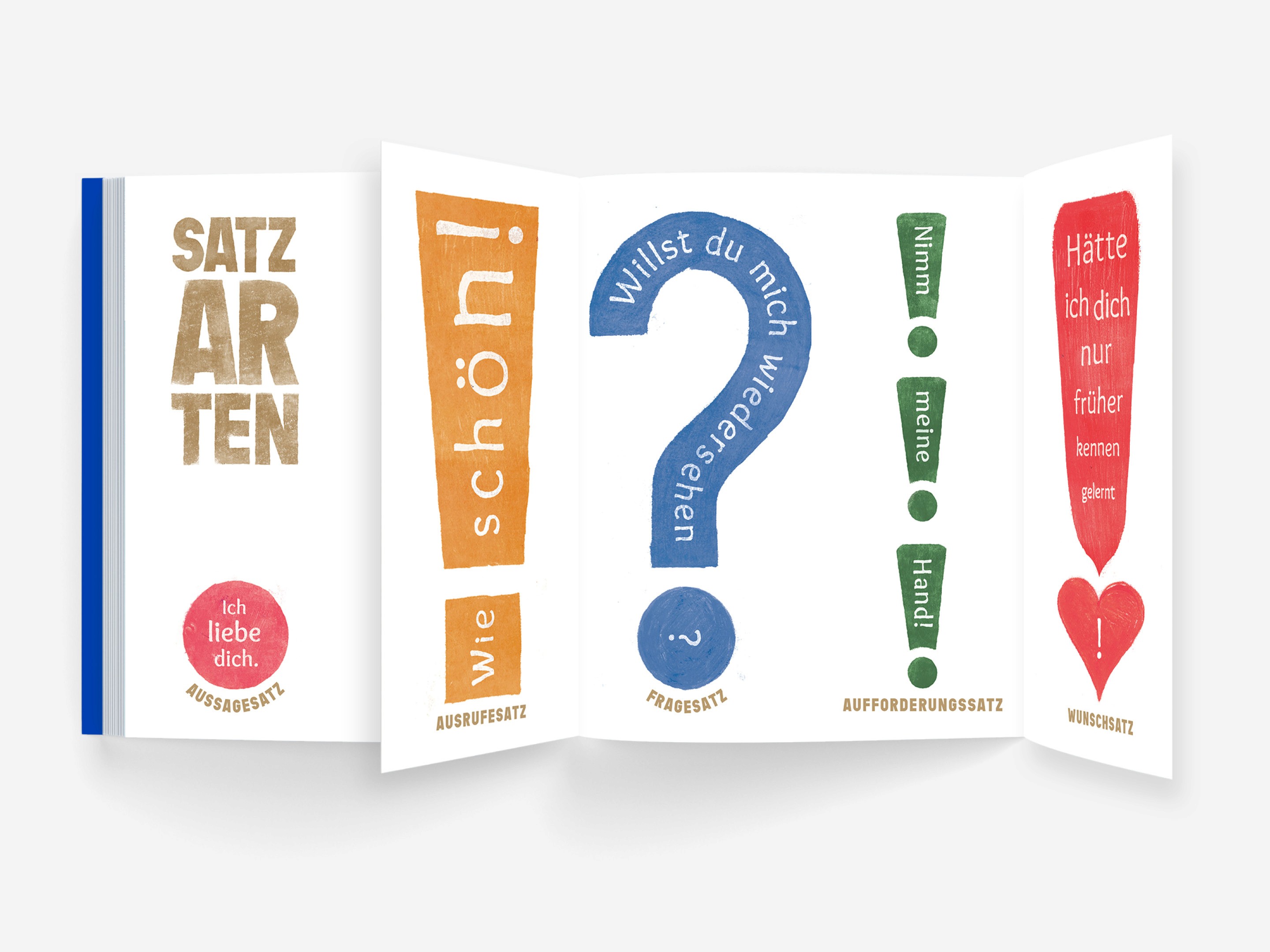 Buchgestaltung für eine Grammatik in Bildern von Susanna und Johannes Rieder. Nominiert für den Deutschen Jugendliteraturpreis 2022.