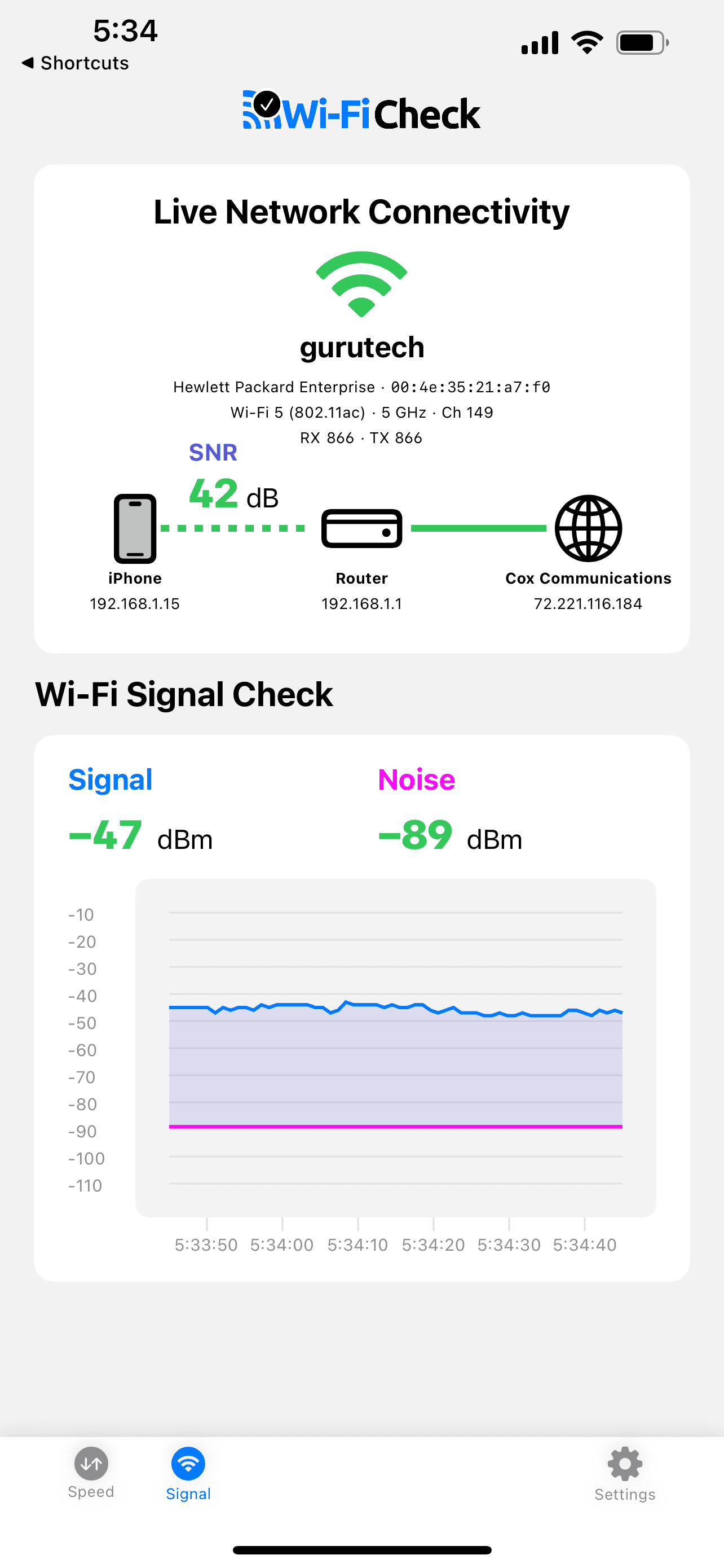 Wi-Fi Signal Check