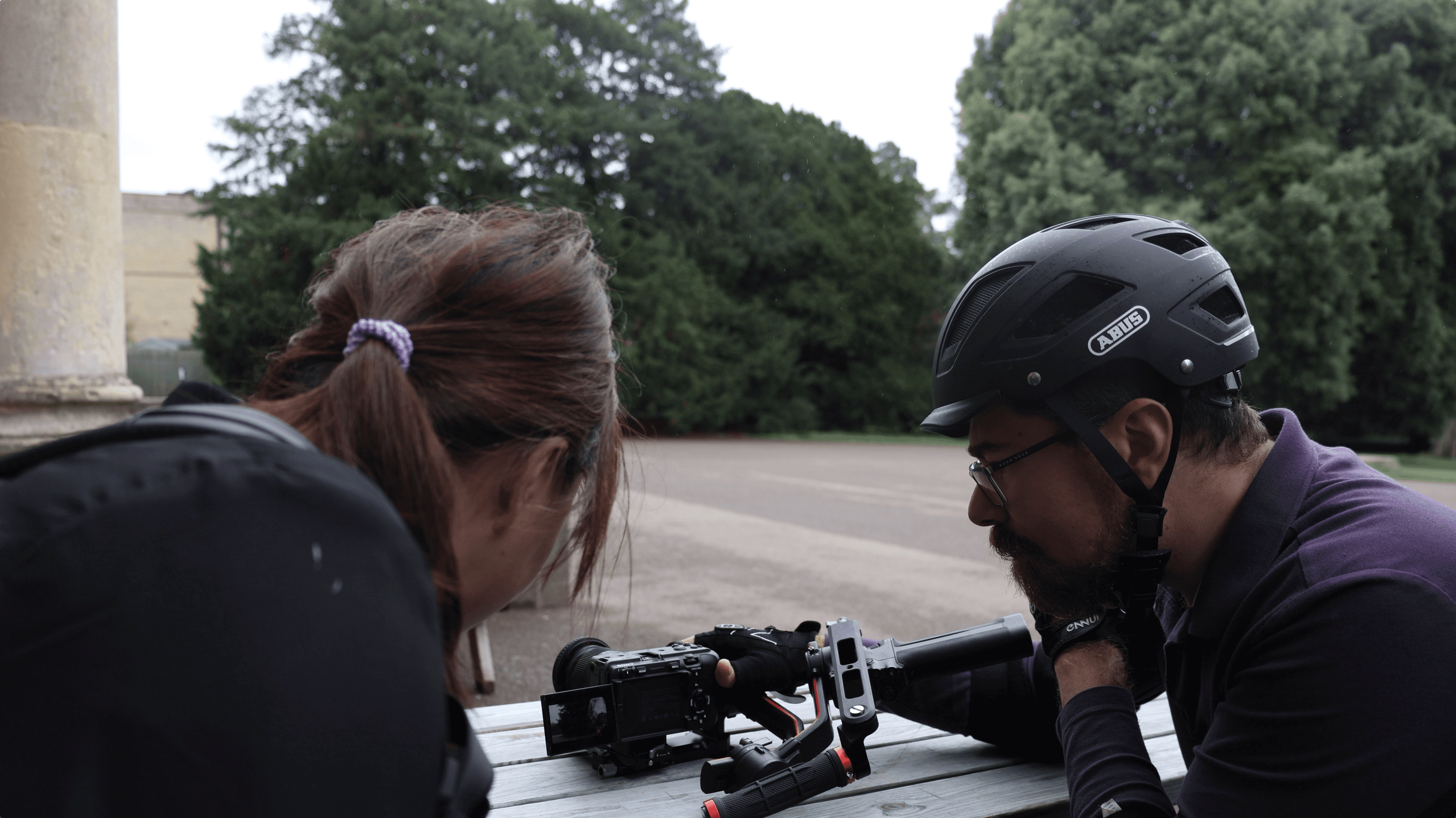 Photographer capturing campaign imagery during a bicycle brand photoshoot, showcasing art direction, content production and creative collaboration