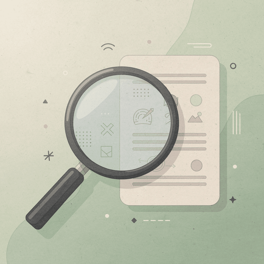 Magnifying glass examining a settlement document representing unclaimed claim discovery