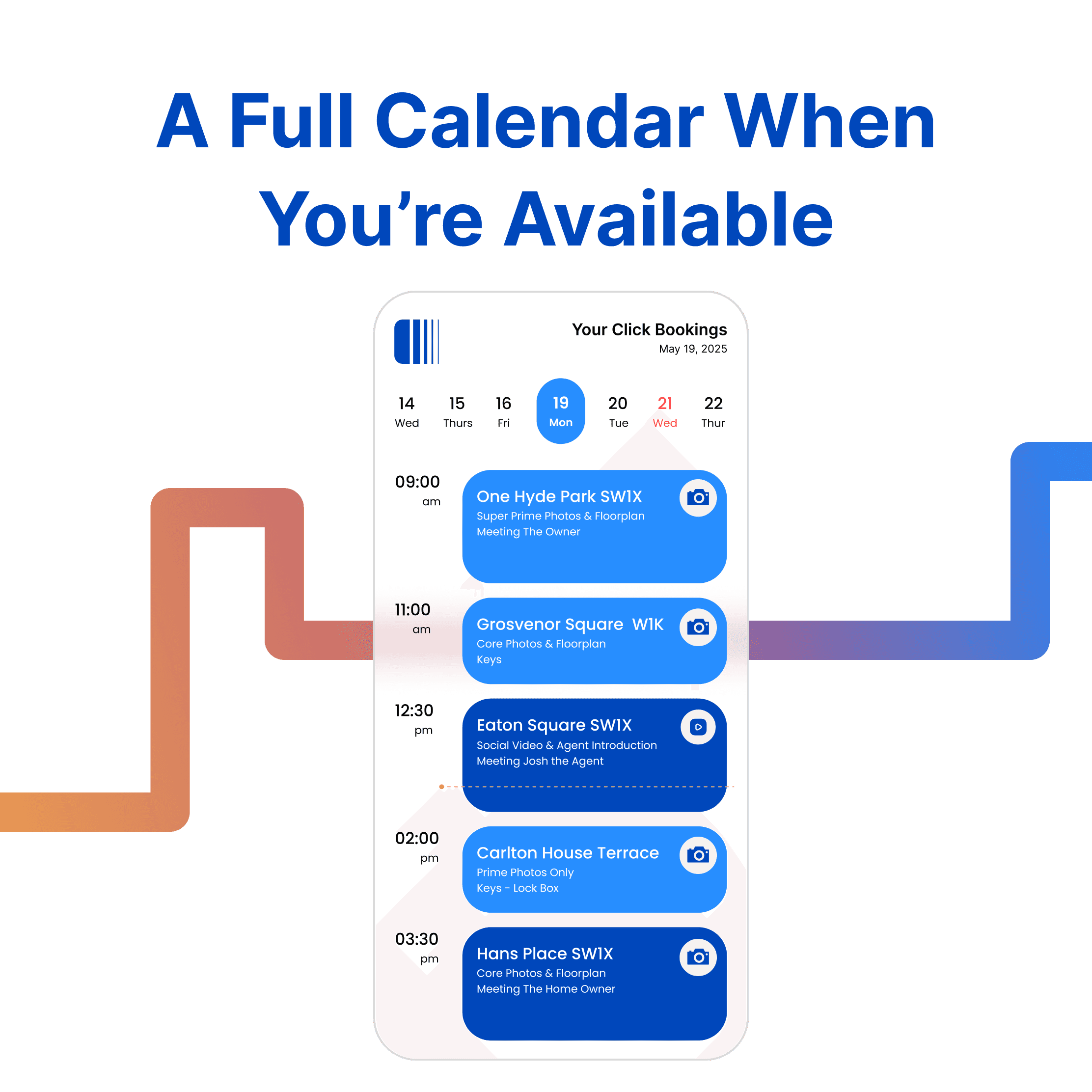 Collage showcasing Click Media Group’s property photography expertise, featuring stylish interiors, modern furnishings, and bright, inviting spaces from various residential homes