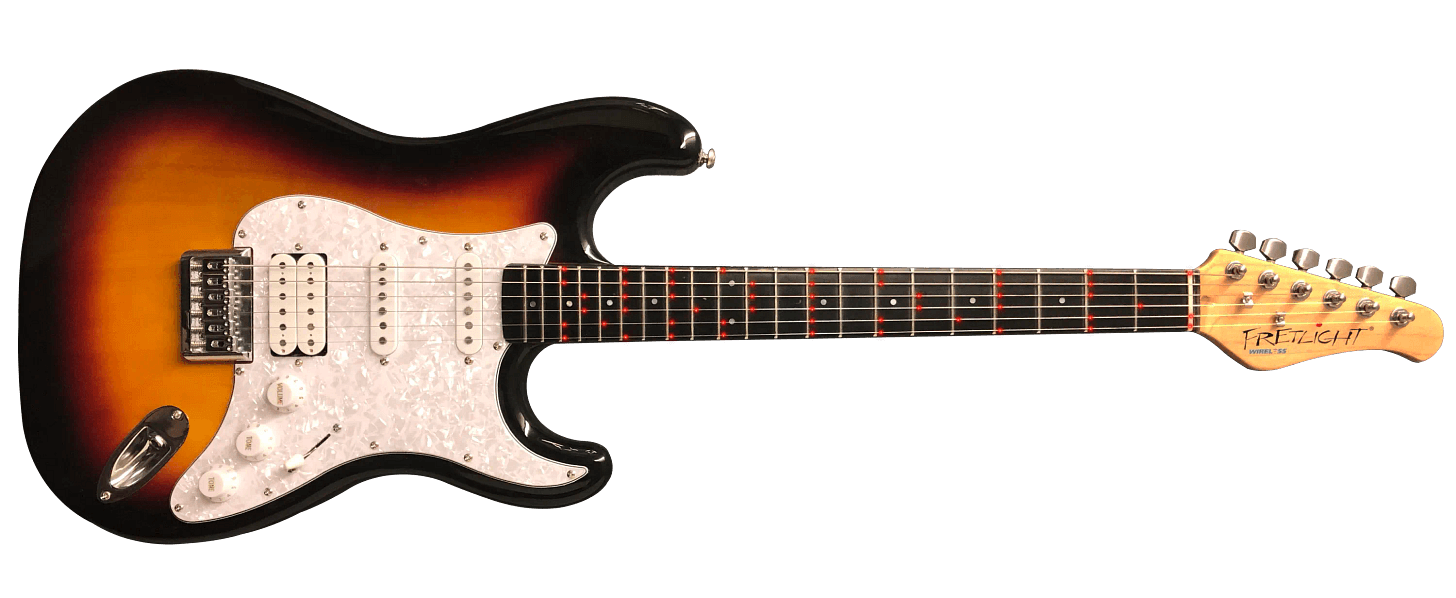 Fretlight guitar, with LED lights under the fretboard