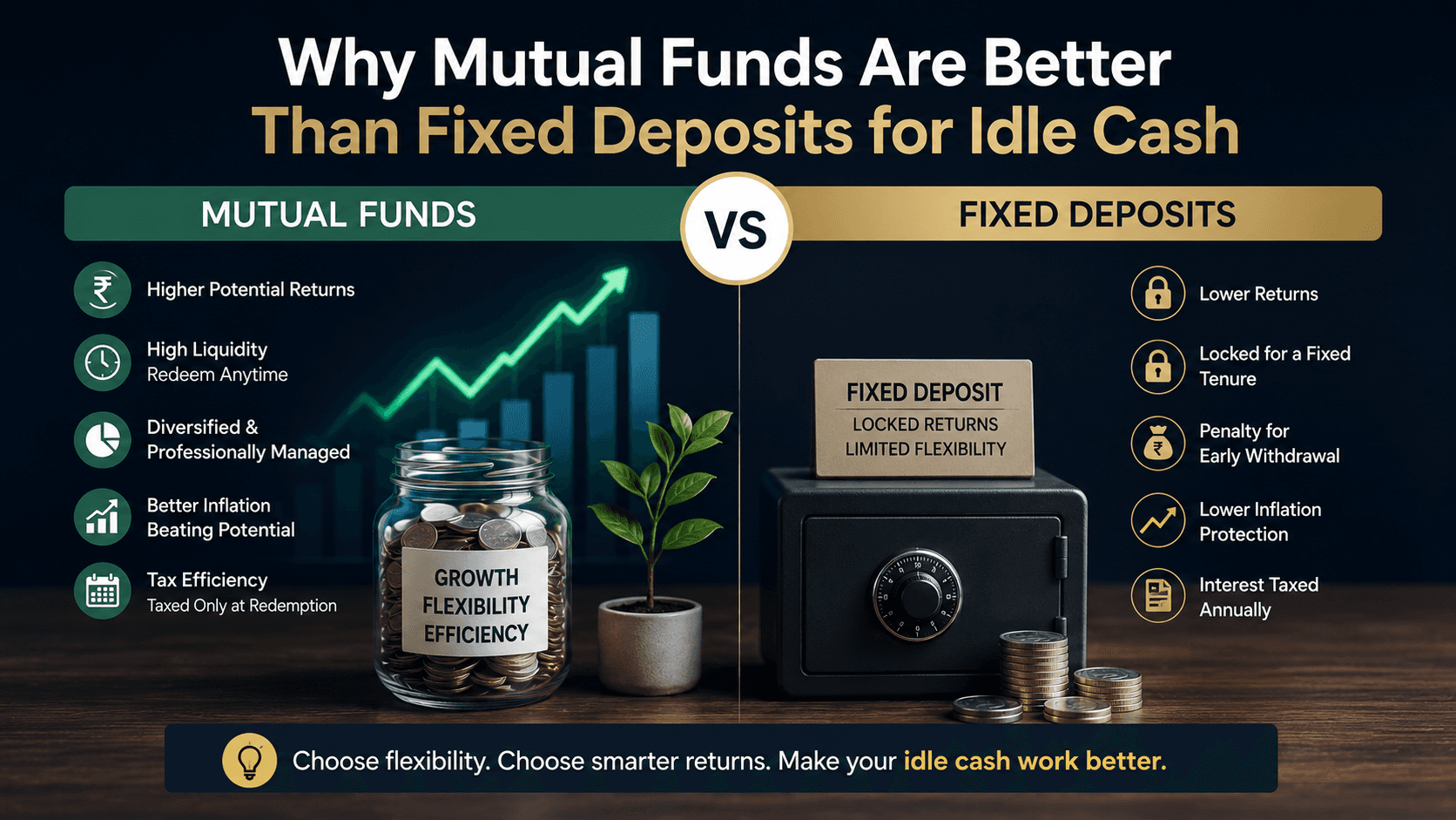 mutual funds vs fixed deposits