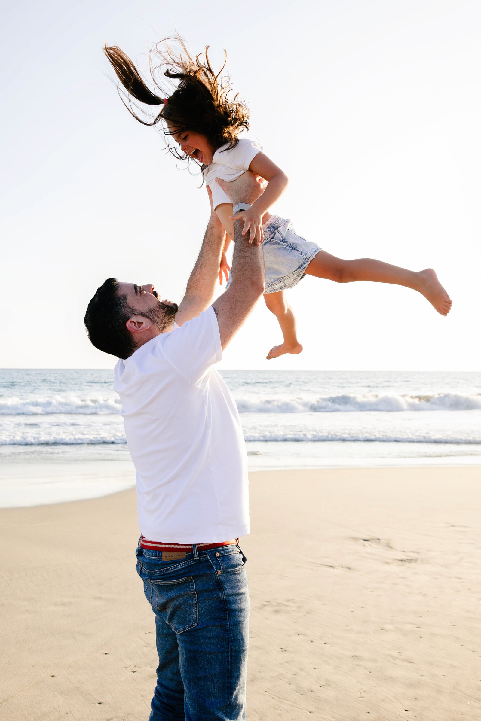 Sesión de fotografia familiar en la playa