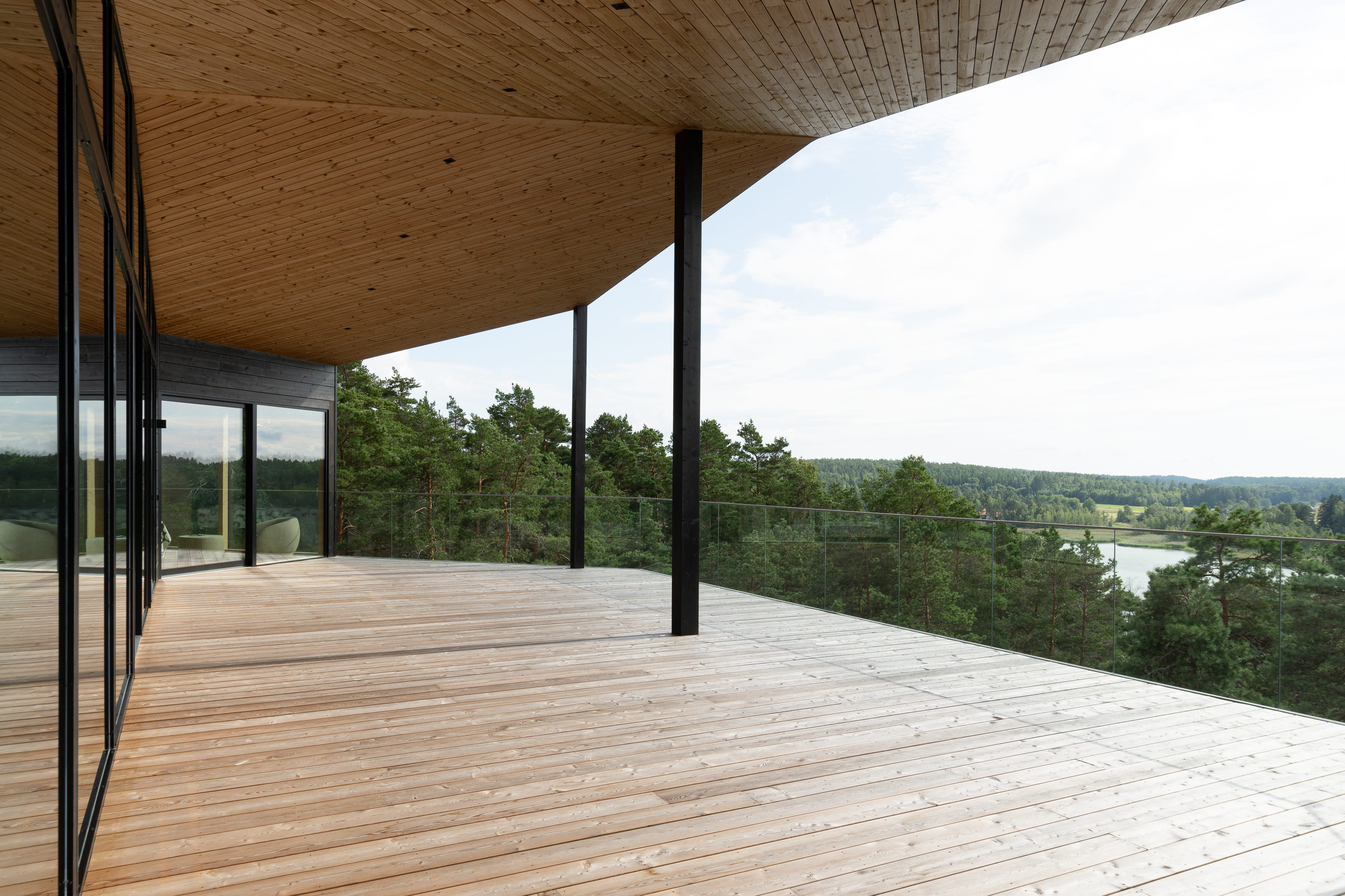 Balcony of a villa with a sea view