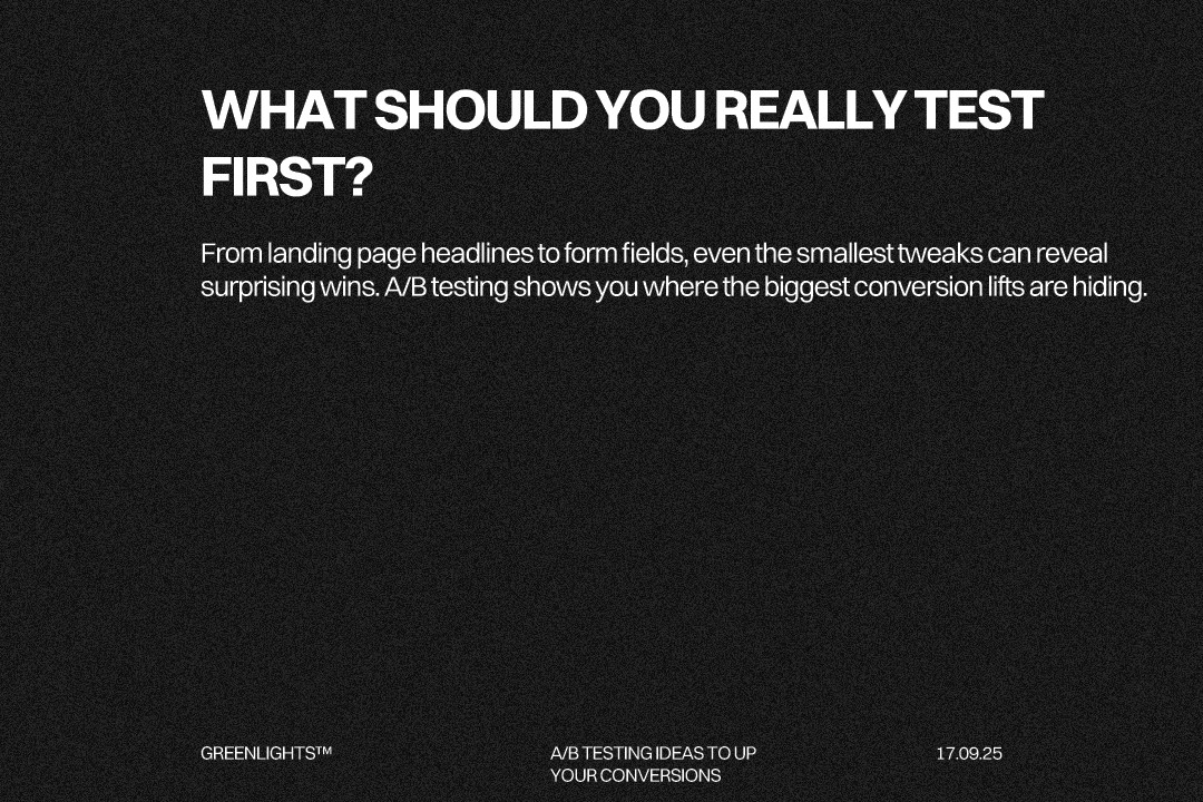 AB testing examples for landing pages and forms to improve conversion rates