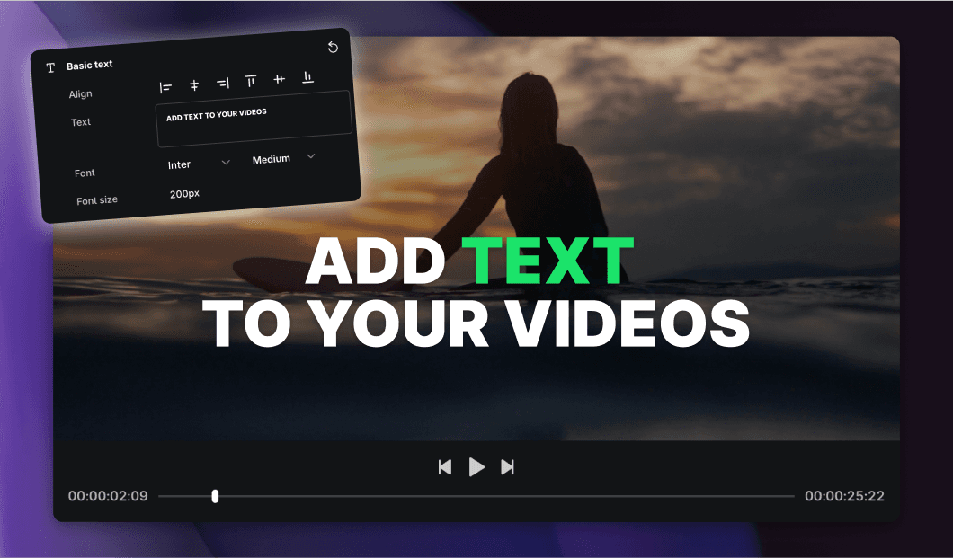 The interface of the online video editor, elevate.io.