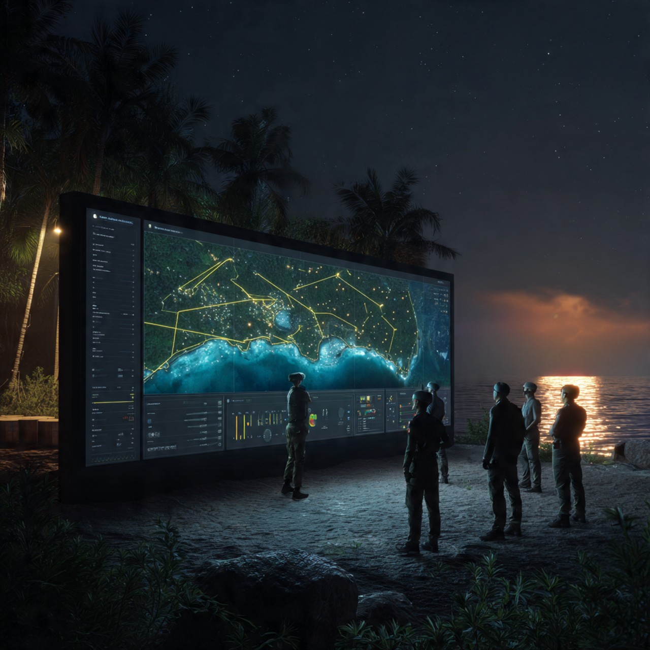 Man using Tyros® mobile app to monitor security officer path tracking during patrol