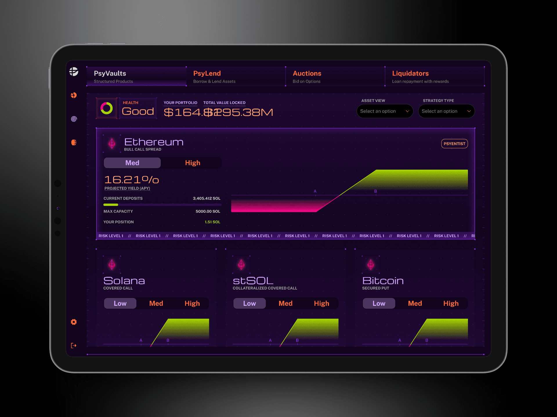 psyfi dashboard