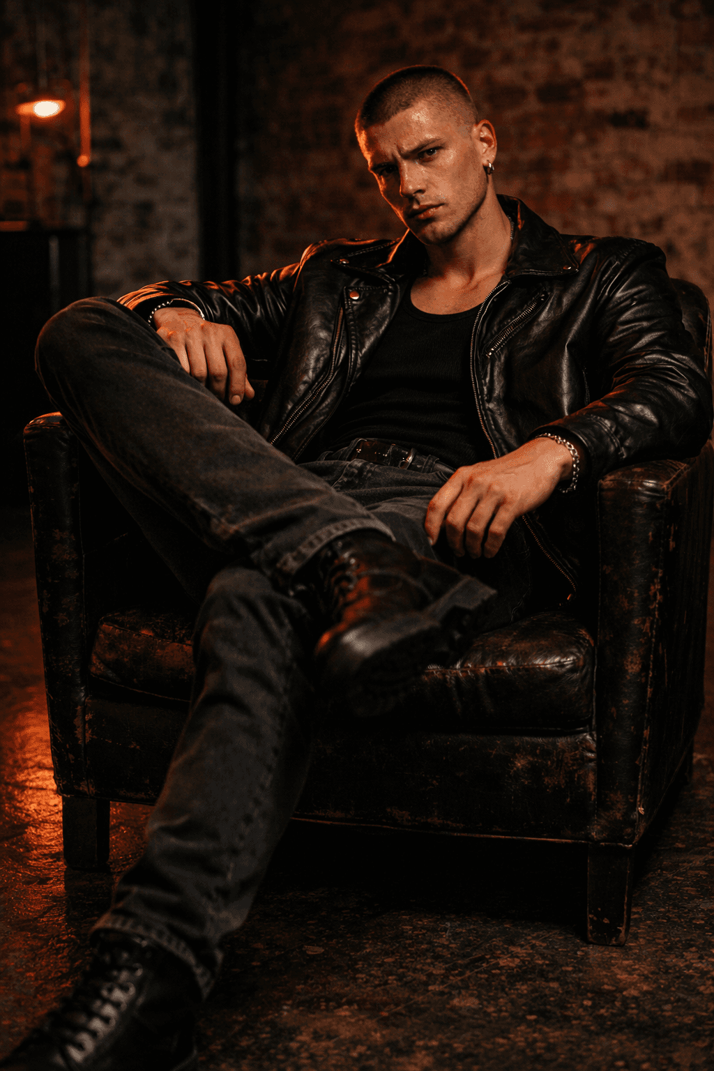 a man in a suit posing for a picture