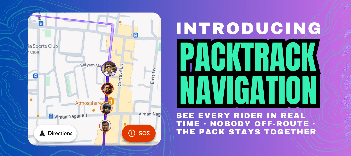Live pack tracking on the ride map