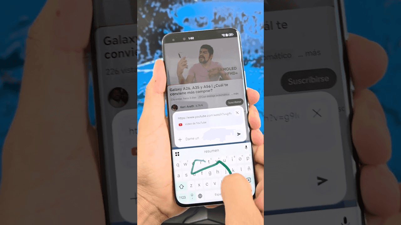 Person typing on keyboard - Gemini YouTube Video Summarization Feature
