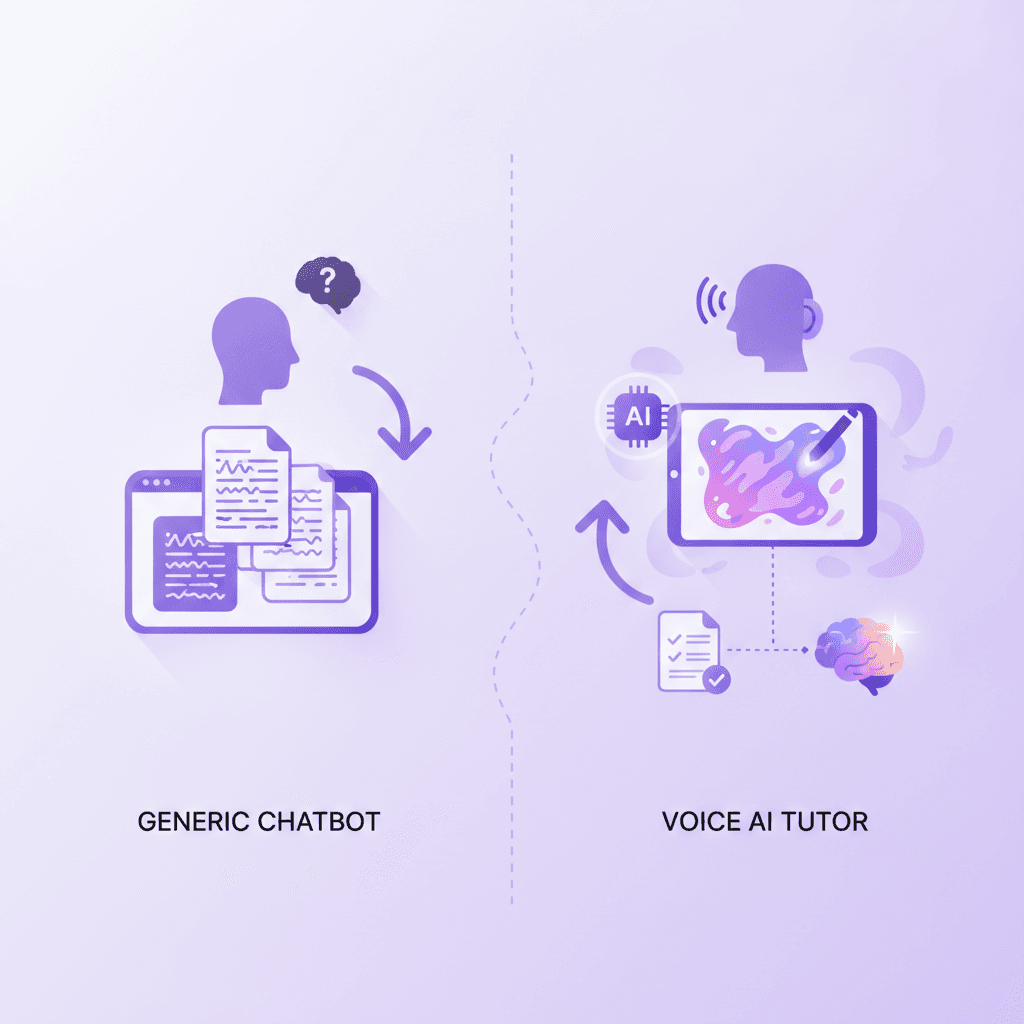 Live voice AI tutoring vs traditional text based study bots