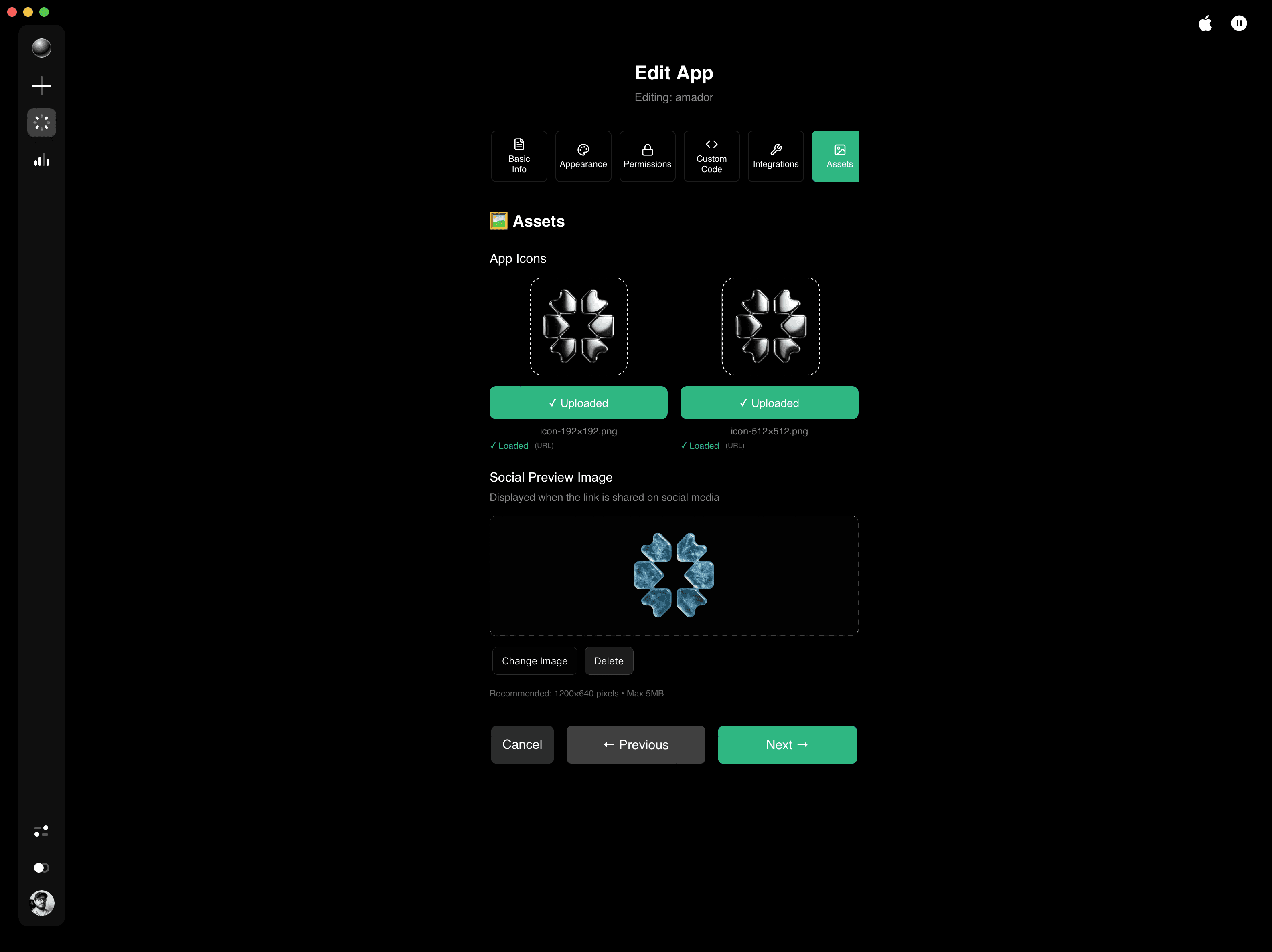 A dark-themed user interface displaying a list of items or options, with navigation elements at the top and bottom.