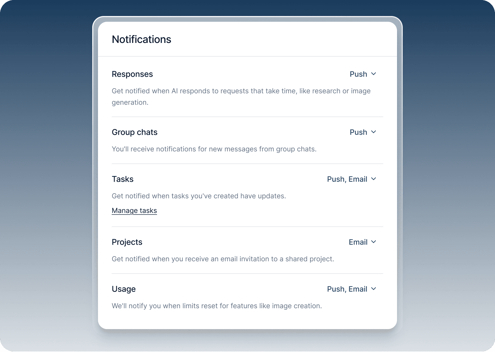 GENAI NOTIFICATION CONTROL