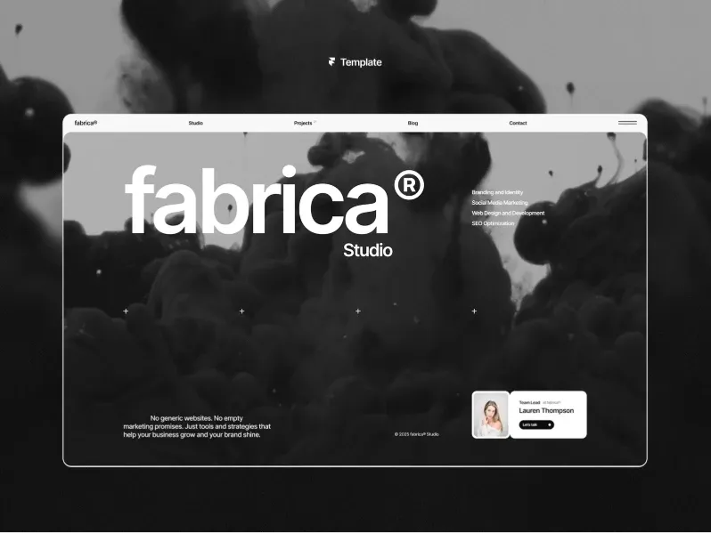Fabrica framer website template