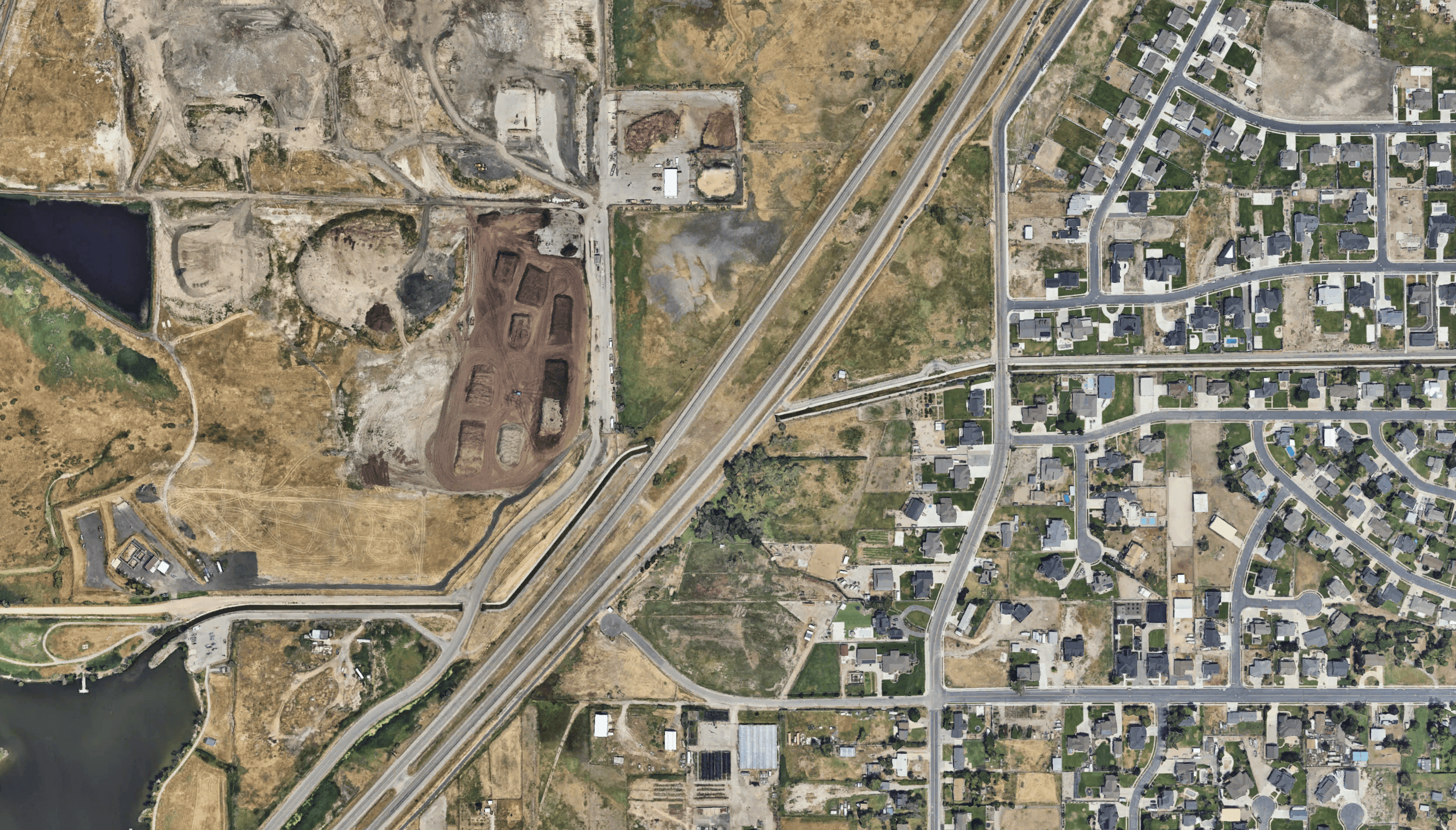 A Satellite view of Legacy Parkway Trail in Salt Lake City Utah