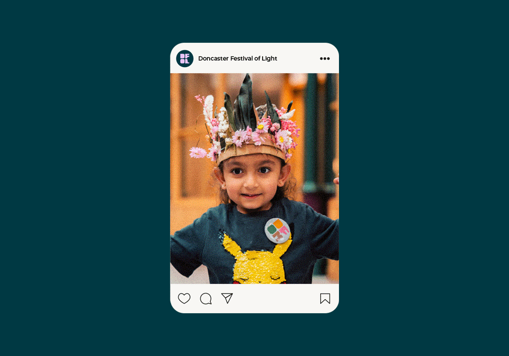 Gif showing example instagram posts