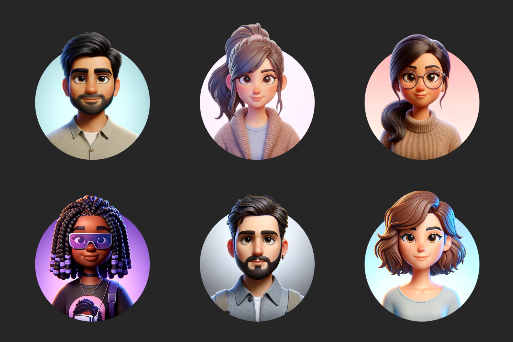 Single 3D Avatar from the pack, featuring a female character with expressive and customizable design, suitable for graphic designers, storytellers, and projects promoting inclusivity.