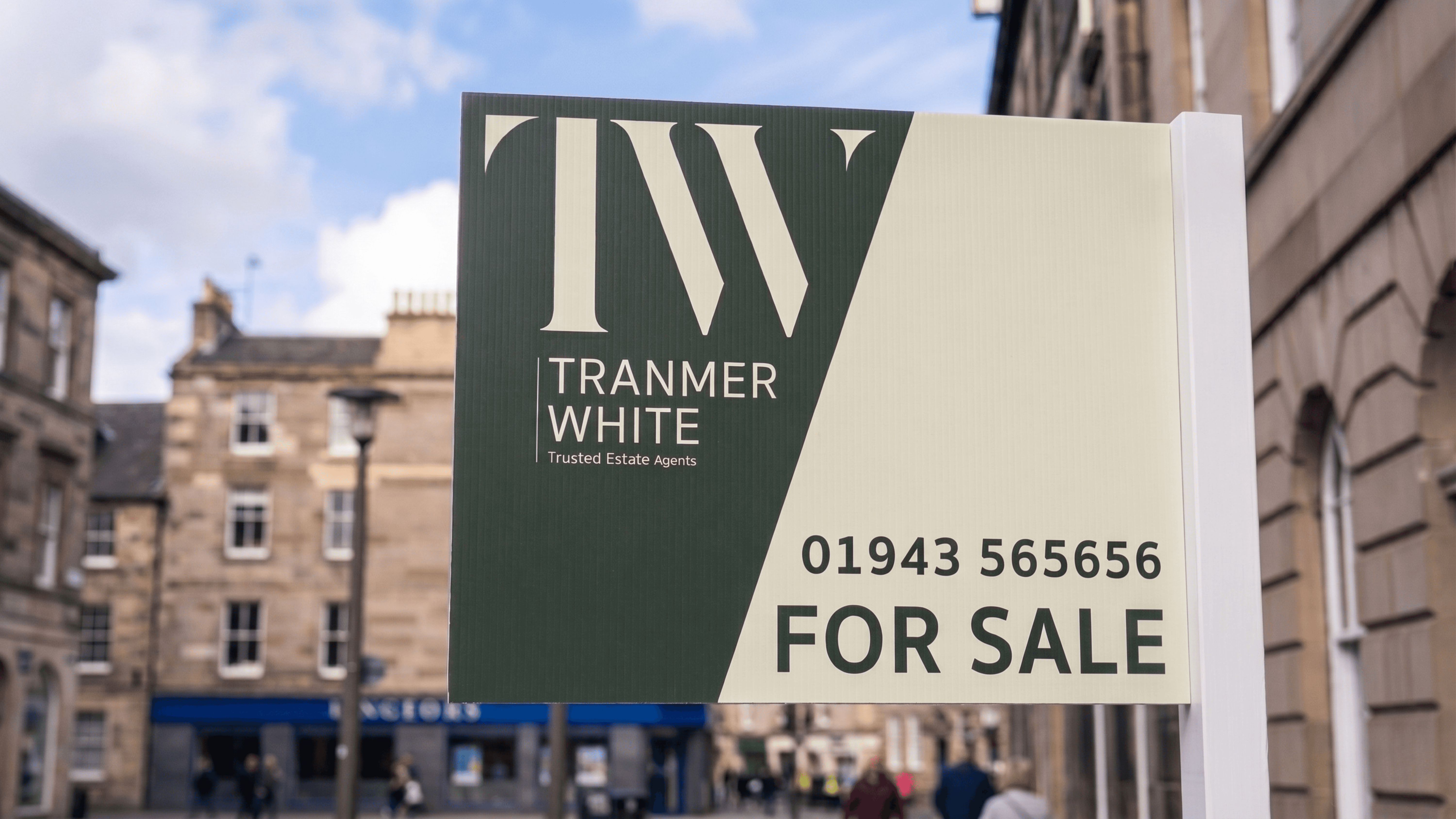 Tranmer White For Sale Board